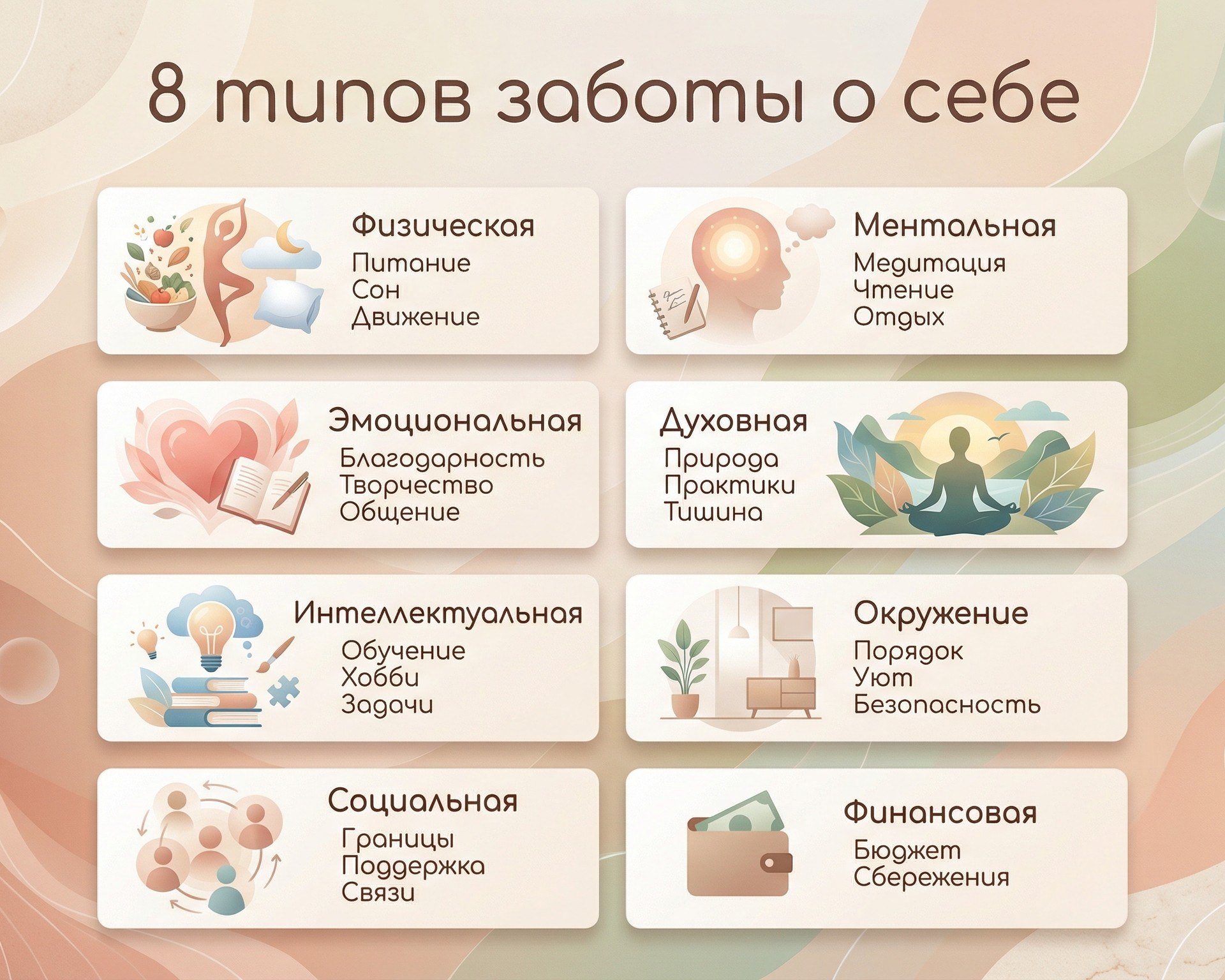 8 типов заботы